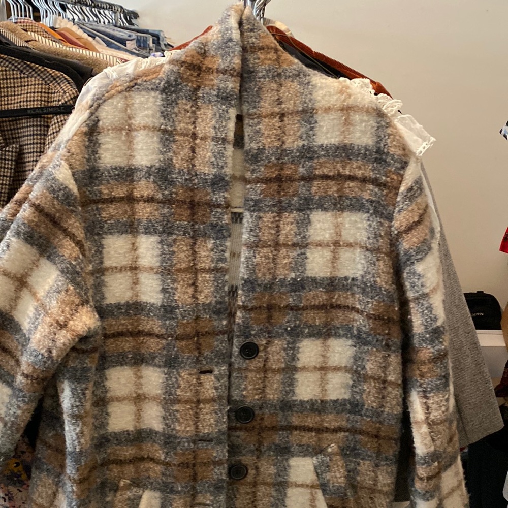 Isabel Marant Etoile Gabriel Coat - cream/brown